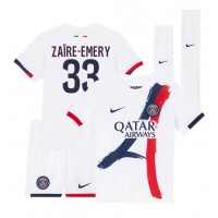 Maglie da calcio Paris Saint-Germain Warren Zaire-Emery #33 Seconda Maglia Bambino 2024-25 Manica Corta (+ Pantaloni corti)